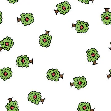 Maple tree vector seamless pattern Illustrazione stock