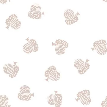 Maple wood glyph seamless pattern イラスト素材