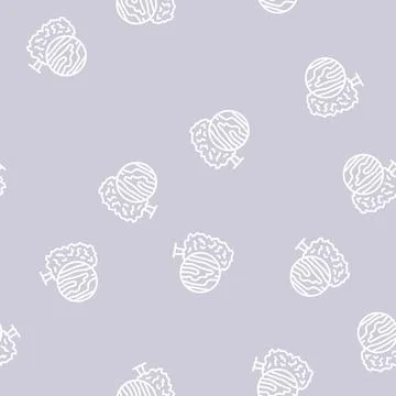 Maple wood line seamless pattern Illustrazione stock