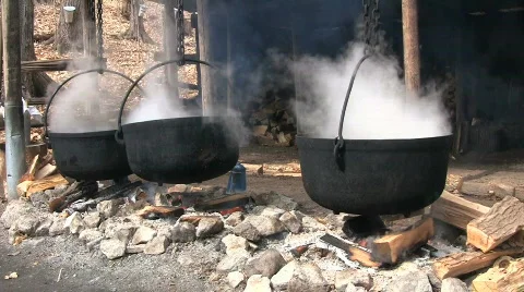 MapleSyrup2 Cauldrons with Fire 動画素材 666324
