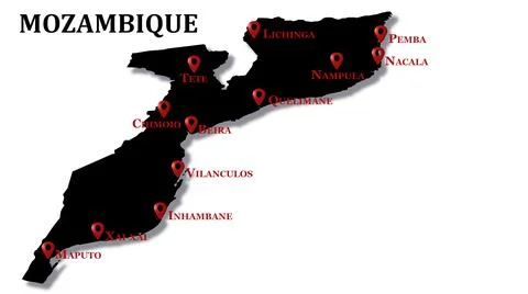 MapMozambique Stock Illustration
