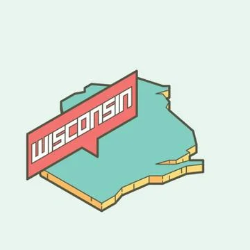 Mapofwisconsinstate Stock-Illustration