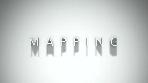Mapping 3D title animation with shadows on a white background Stock Footage 296514957