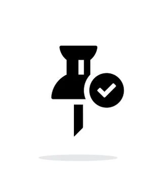 Mapping check pin icon on white background. 스톡 일러스트