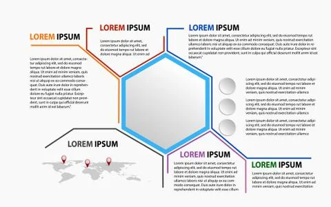 Mapping detailed template. infographic concept Illustrazione stock