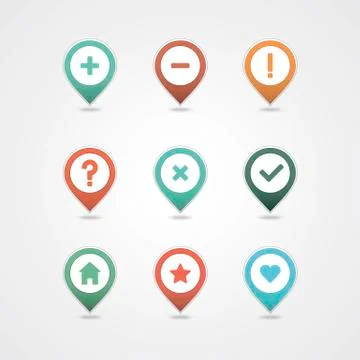 Mapping pins icon Stock Illustration