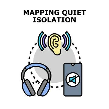 Mapping quiet isolation in a digital environment Stock Illustration