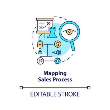Mapping sales process concept icon イラスト素材