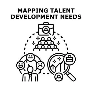 Mapping talent development needs for business growth Illustrazione stock