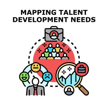 Mapping talent development needs for business growth Stock Illustration