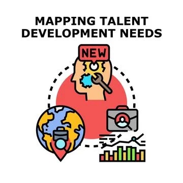 Mapping talent needs for global development and future growth Stock Illustration