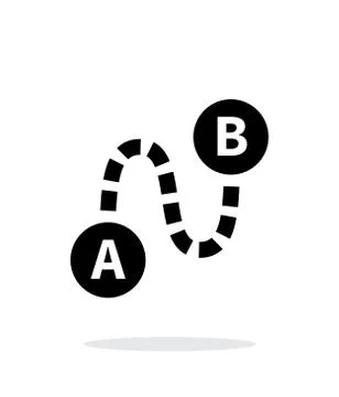 Mapping trajectory icon on white background. Stock-Illustration