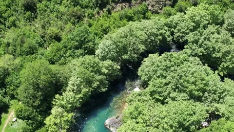 Mapping the Vikos Gorge Waterscape Stock Footage 253780299