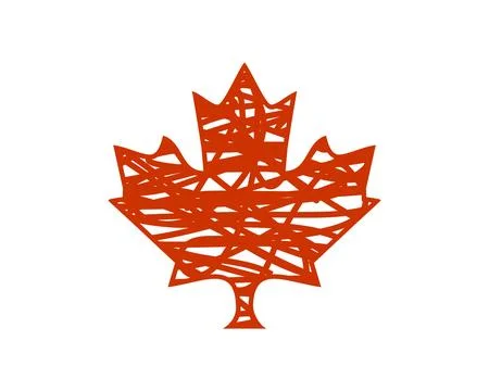 Mapple leaf graffiti canada logo Stock Illustration