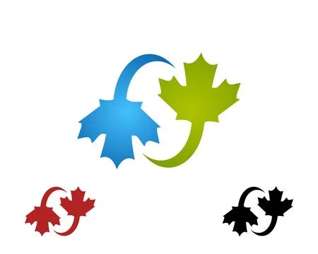 Mapple leaf logo icon template Stock Illustration