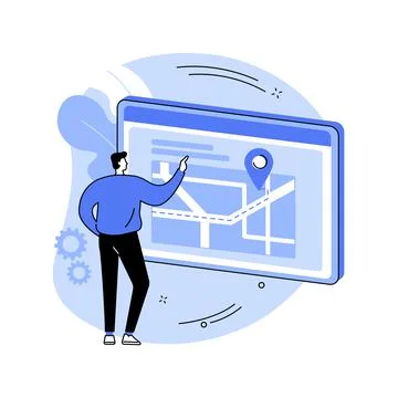 Maps abstract concept vector illustration. Stock Illustration