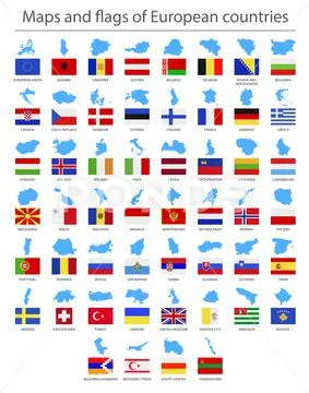 Flags of European Countries Stock Illustration - Illustration of