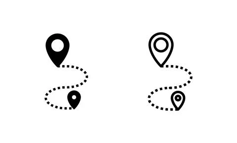 Maps and pin icon vector. location sign and symbol. geo locate, pointer icon. Stock Illustration