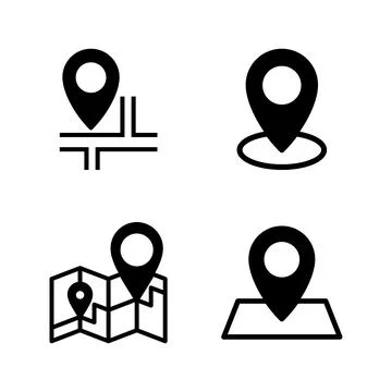 Maps and pin icon vector. location sign and symbol. geo locate, pointer icon. 库存插图