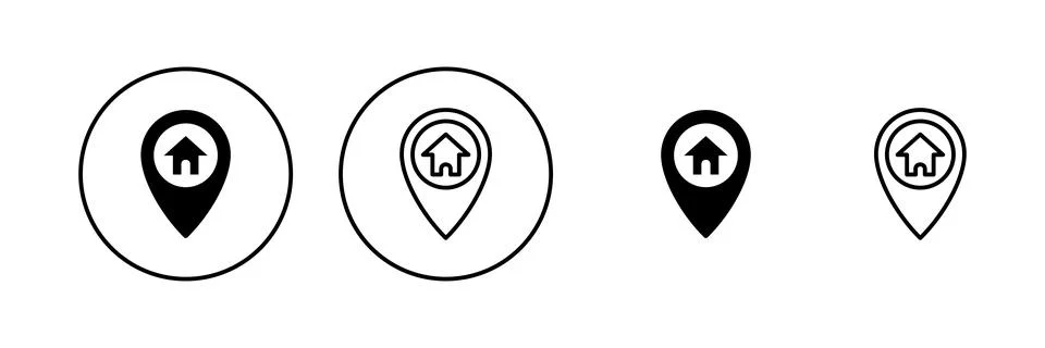 Maps and pin icon vector. location sign and symbol. geo locate, pointer icon. Stock Illustration
