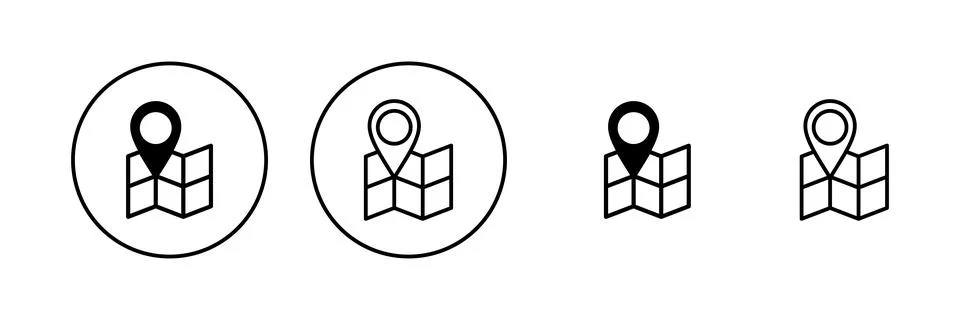 Maps and pin icon vector. location sign and symbol. geo locate, pointer icon. Illustrazione stock