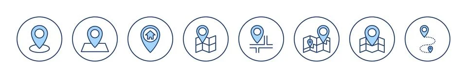 Maps and pin icon vector. location sign and symbol. geo locate, pointer icon. Stock Illustration