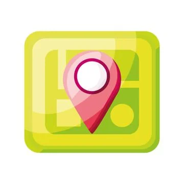 Maps app on white background Illustrazione stock