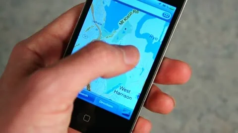 Maps Directions Smartphone Stock Footage