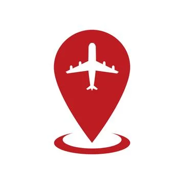 Maps flight logo Stock Illustration