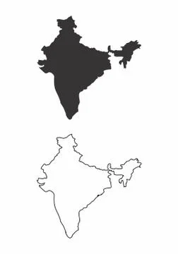 Maps of India Stock Illustration