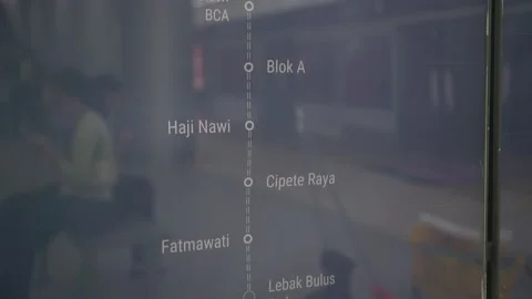 The Maps of Jakarta MRT Stasiun Stock Footage 154671614