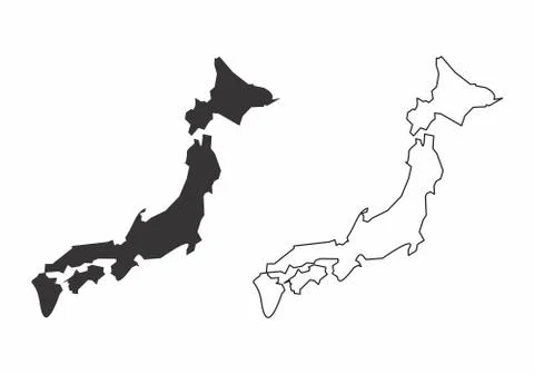Maps of Japan Stock Illustration