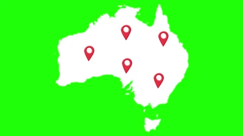 Maps location australia and australia capital map location Sydney Melbourne.. Stock Footage 243906360
