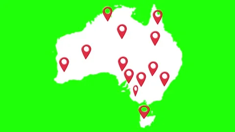 Maps location australia and australia capital map location Sydney Melbourne.. Stock Footage 243906372