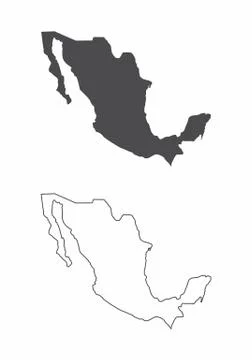 Maps of Mexico Stock Illustration