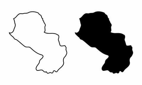 Maps of Paraguay 库存插图