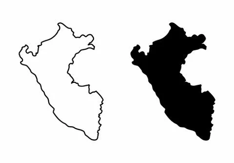 Maps of Peru Stock Illustration