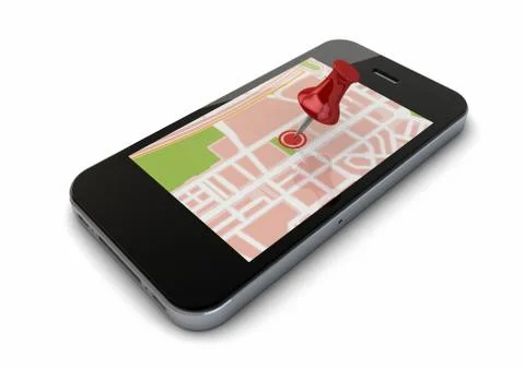 Maps phone Stock Illustration
