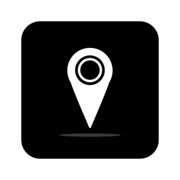 Maps pin. Location map icon. Location pin. Pin icon vector. - Vector Stock Illustration