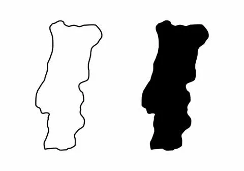 Maps of Portugal Stock Illustration