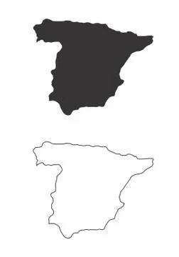 Maps of Spain Ilustração Stock