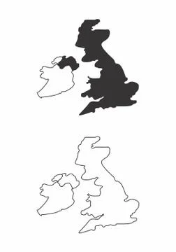 Maps of United Kingdom Stock Illustration