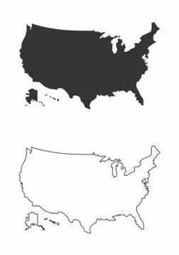 Maps of the USA Stock Illustration