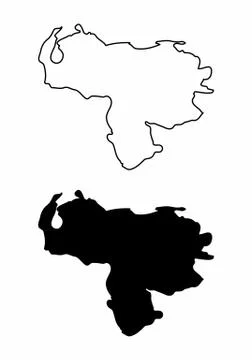 Maps of Venezuela Ilustração Stock