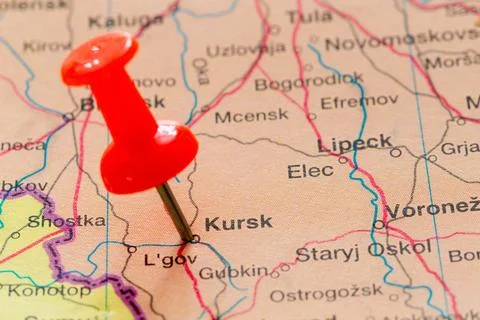 Maps of the War in Ukraine Stock Photos