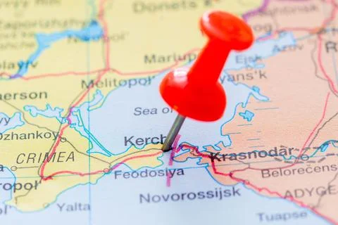 Maps of the War in Ukraine Stock Photos