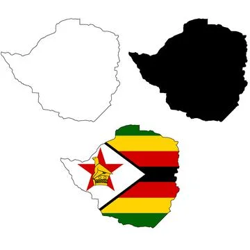 Maps of Zimbabwe on white background. flat style. Stock Illustration