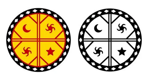 Mapuche symbol illustration Stock Illustration