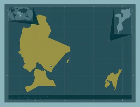 Maputo City, Mozambique. Solid color shape Stockillustratie