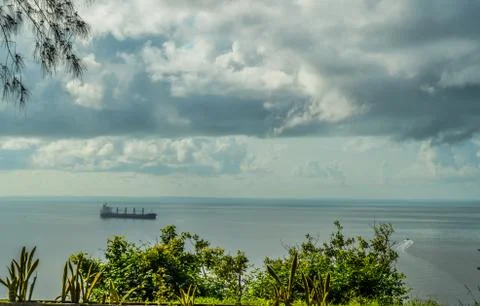 Maputo seascape under blue sky and Indian Ocean in Mozambique Stock Photos